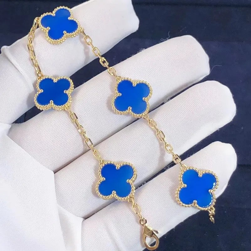 Vintage Alhambra Blue Bracelet