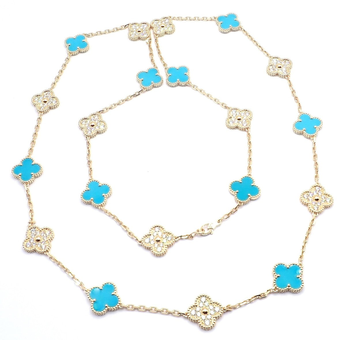 Vintage Alhambra 20 Motifs Long Necklace