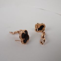Vintage Alhambra Black Earrings