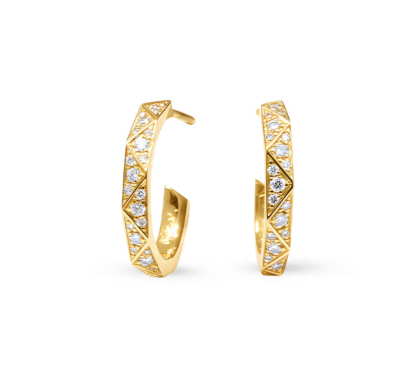 Laurence Signature Pavé Diamond Hoop Earrings
