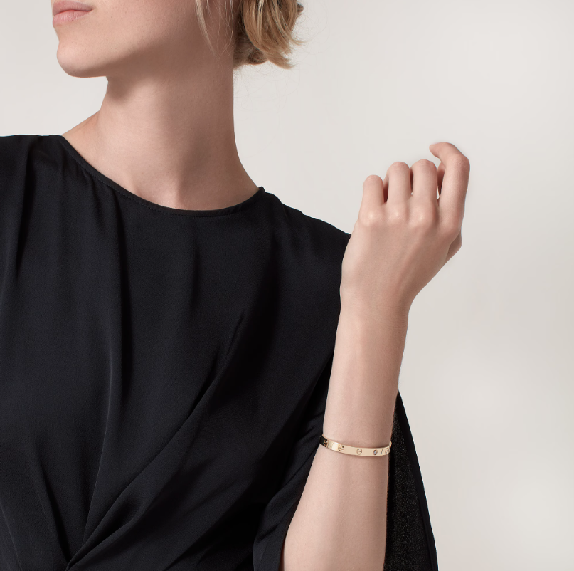 Open Cuff 1 Diamond Love Bracelet