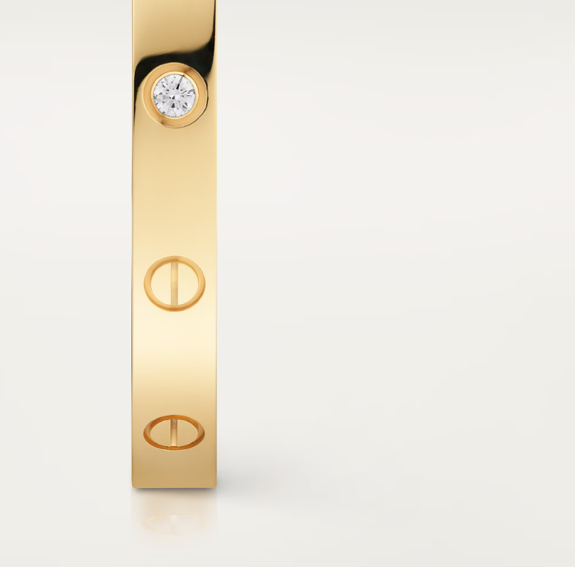 Open Cuff 1 Diamond Love Bracelet