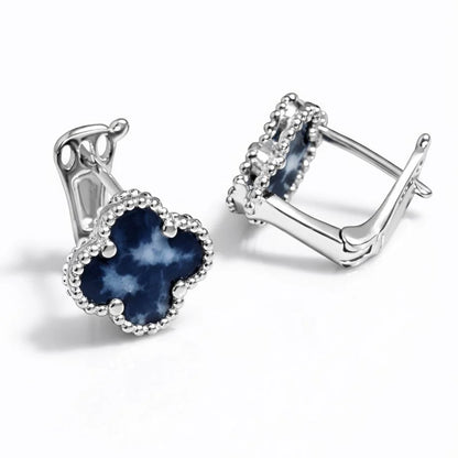 Vintage Alhambra Blue Earrings
