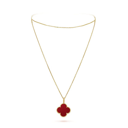 18K Magic Alhambra One Motifs Carnelian Necklace