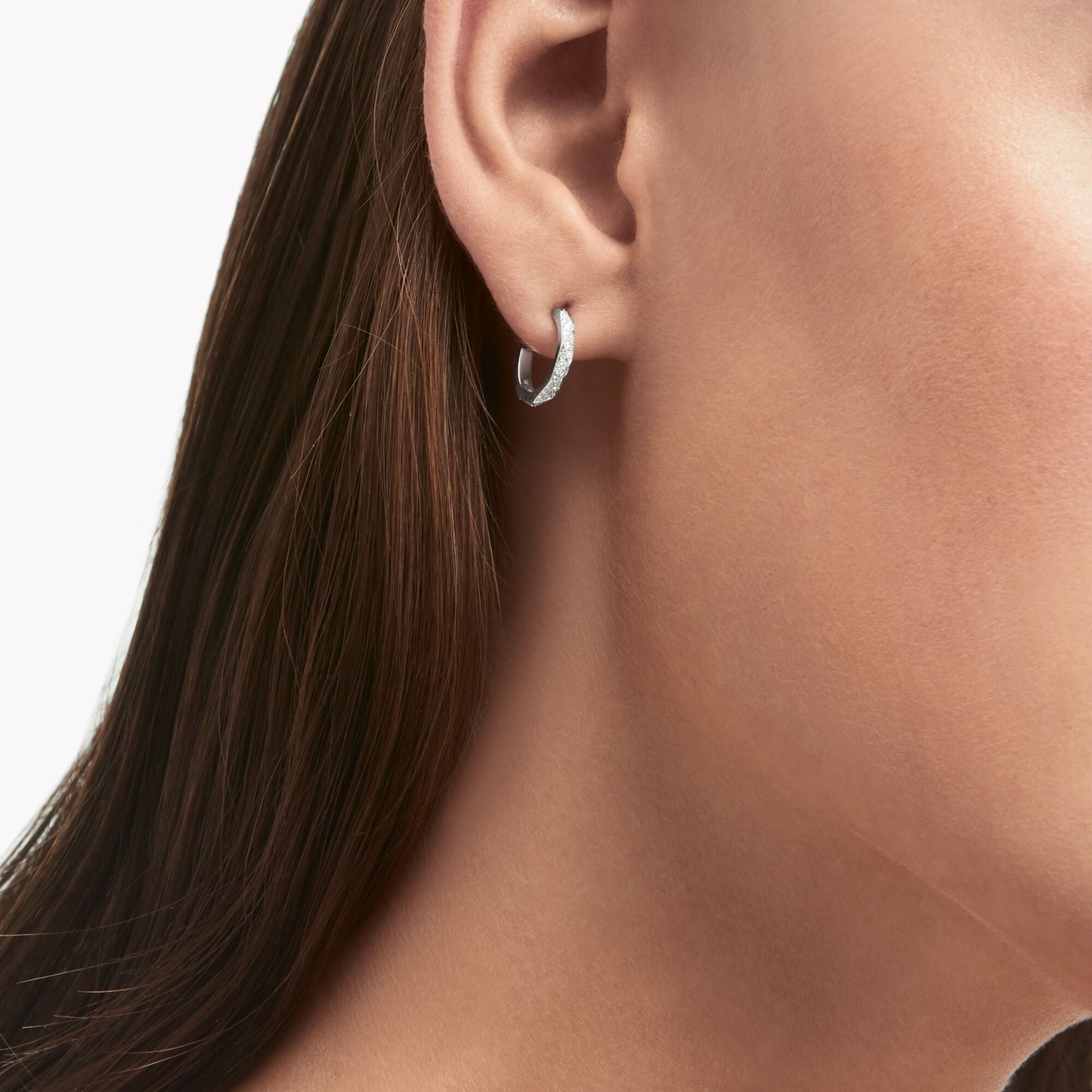 Laurence Signature Pavé Diamond Hoop Earrings