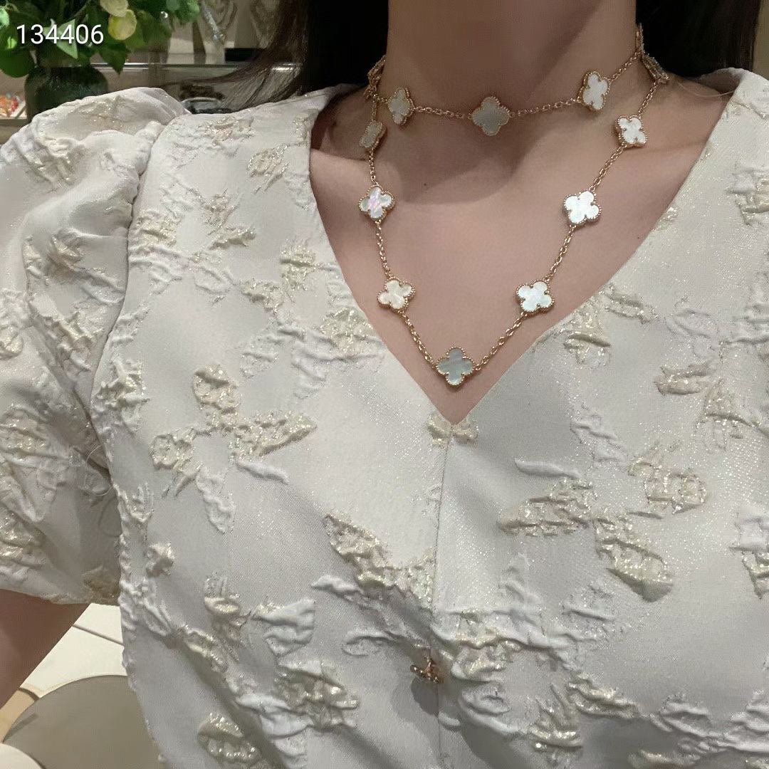 Vintage Alhambra 20 Motifs Long Necklace