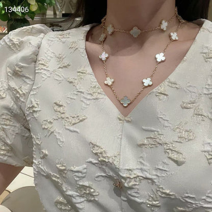 Vintage Alhambra 20 Motifs Long Necklace