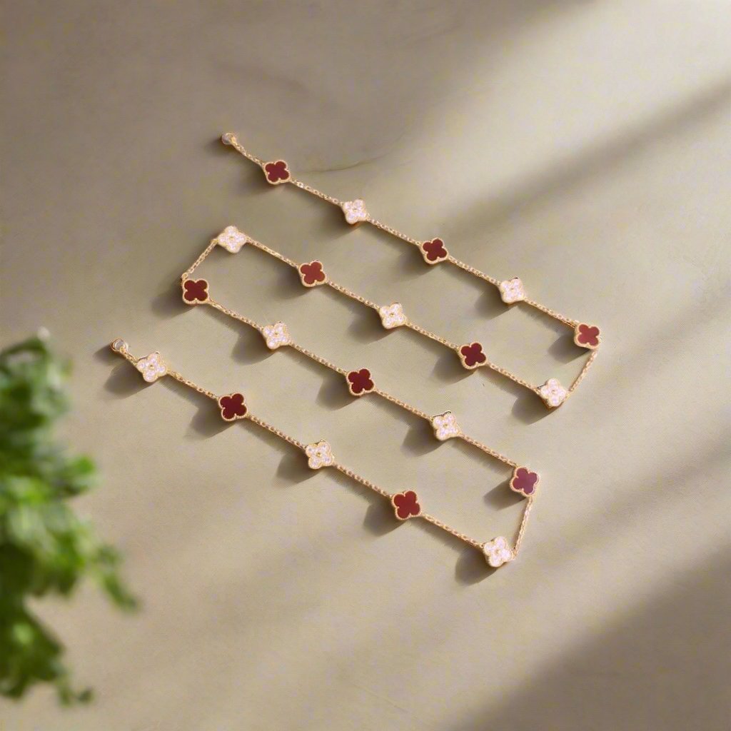 Vintage Alhambra 20 Motifs Long Necklace