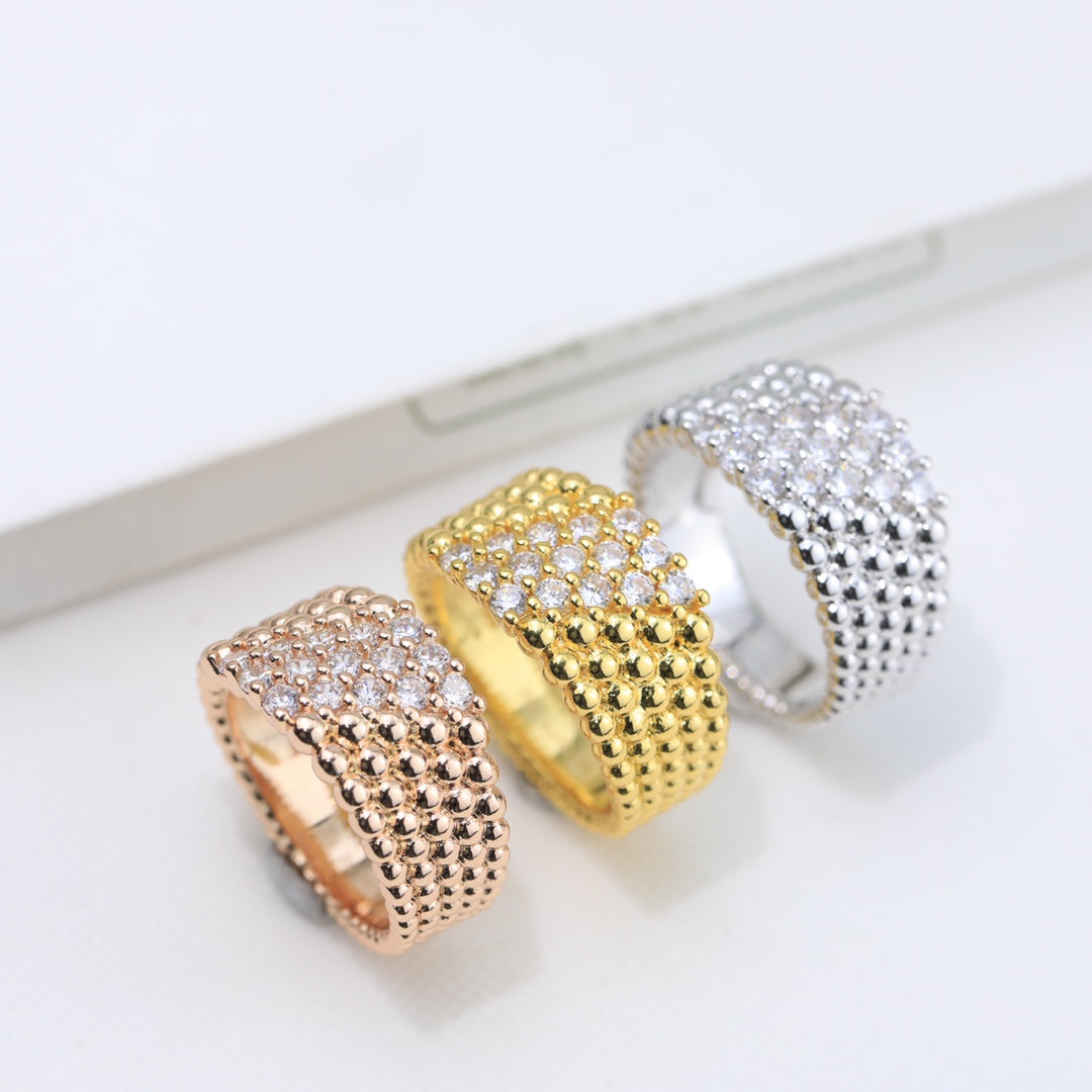 Perlée Diamonds Five Rows Ring