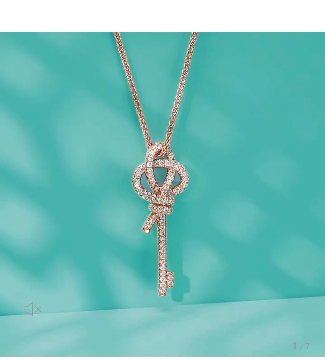 T Keys Woven Diamonds Large Necklace