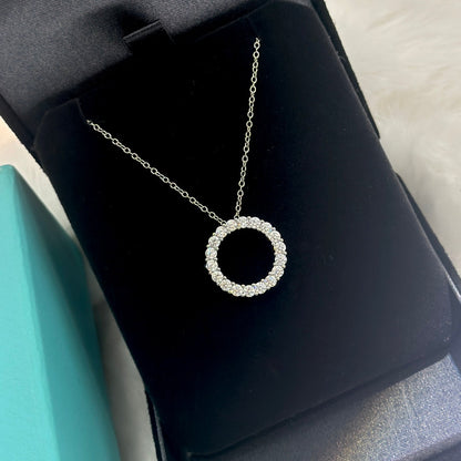 T Circle Diamonds Necklace
