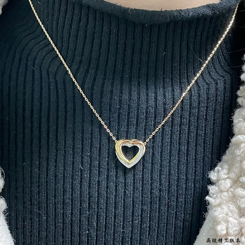 Trinity Heart Diamond Necklace