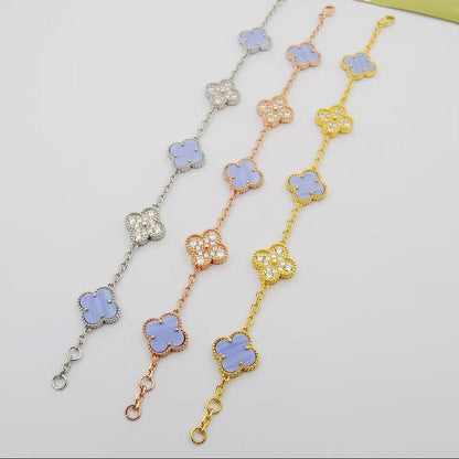 Vintage Alhambra Purple Diamonds Bracelet