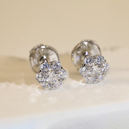 Flower Crystal Earrings