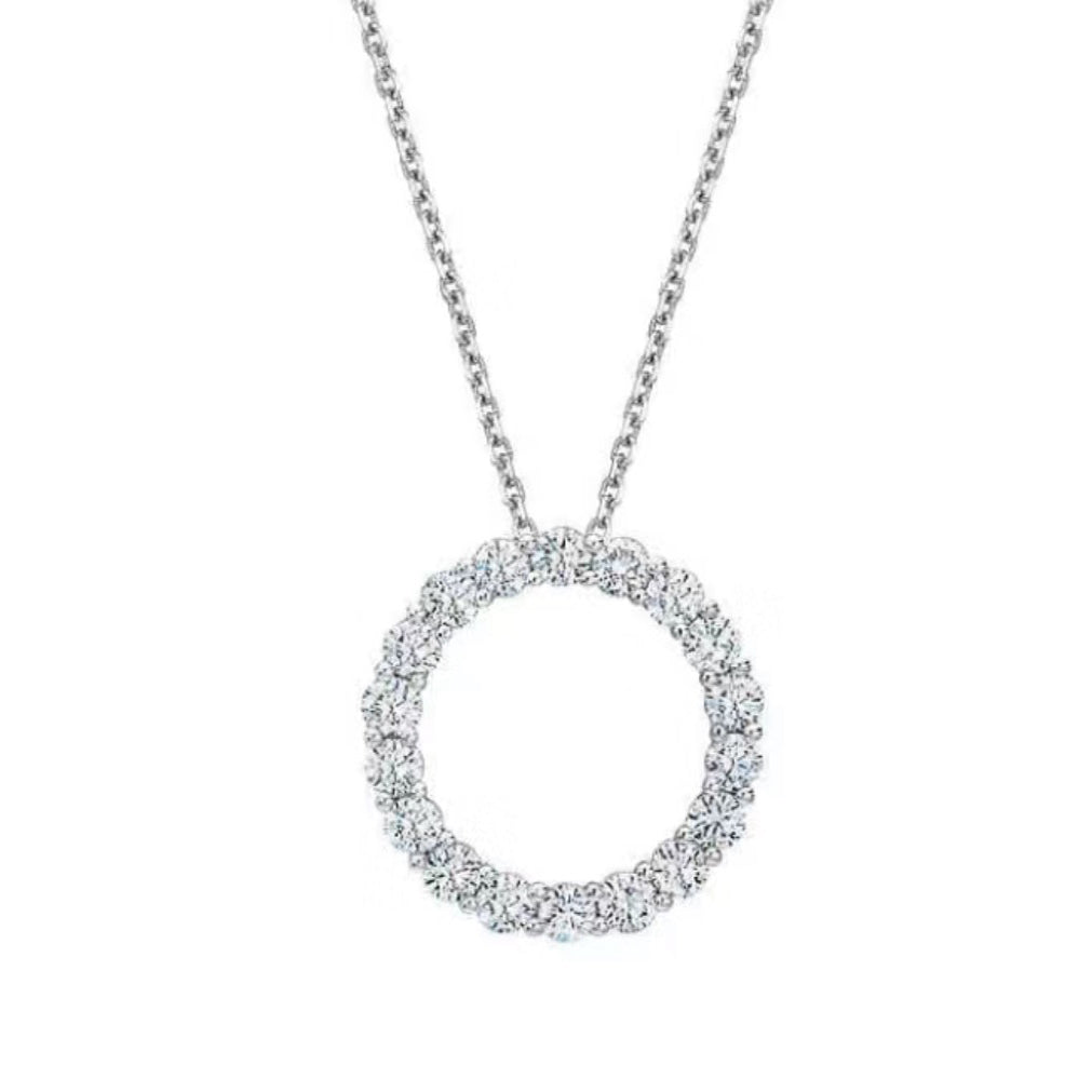 T Circle Diamonds Necklace