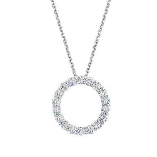 T Circle Diamonds Necklace