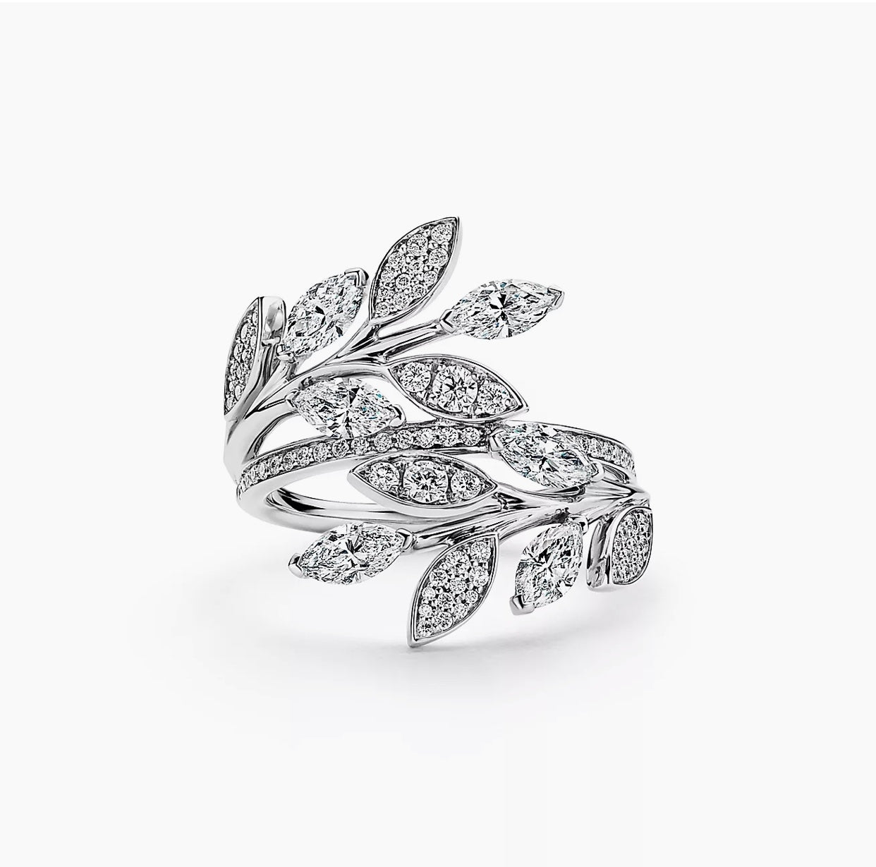 T Victoria Diamond Vine Bypass Ring