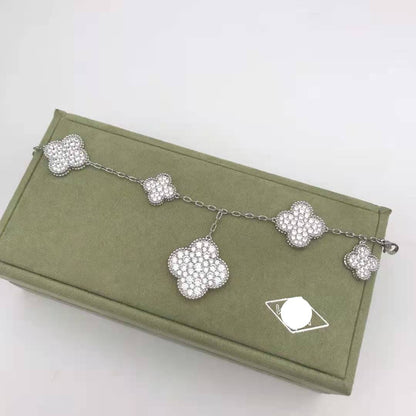 Magic Alhambra Five Motifs Diamonds Bracelet