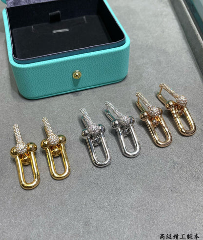 T HardWear Large Link Diamonds Earrings