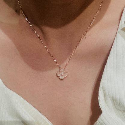 Sweet Alhambra Pink Clover Necklace