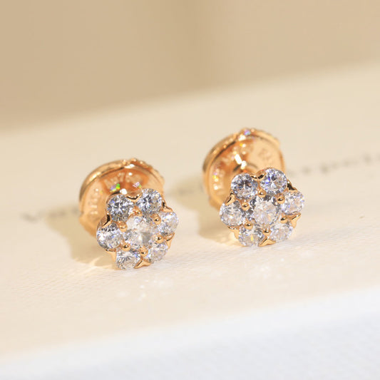 Flower Crystal Earrings
