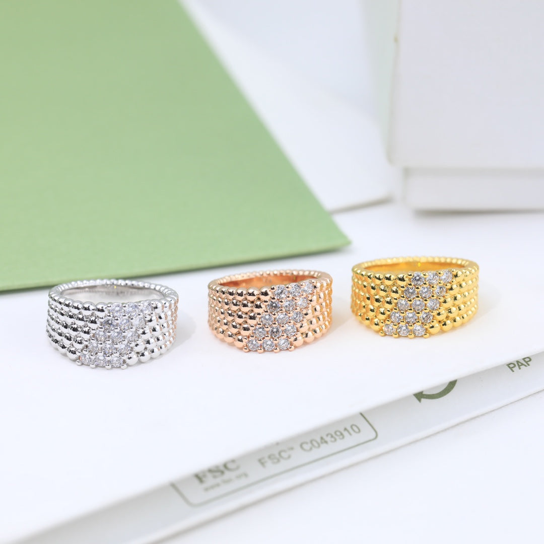 Perlée Diamonds Five Rows Ring