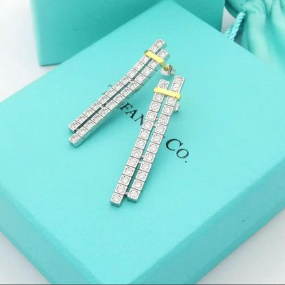 T Edge Drop Earrings