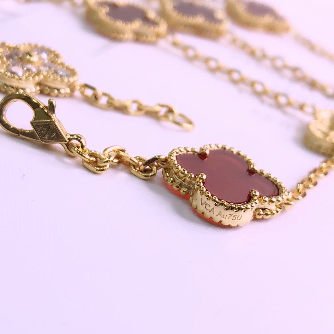 Vintage Alhambra 20 Motifs Long Necklace