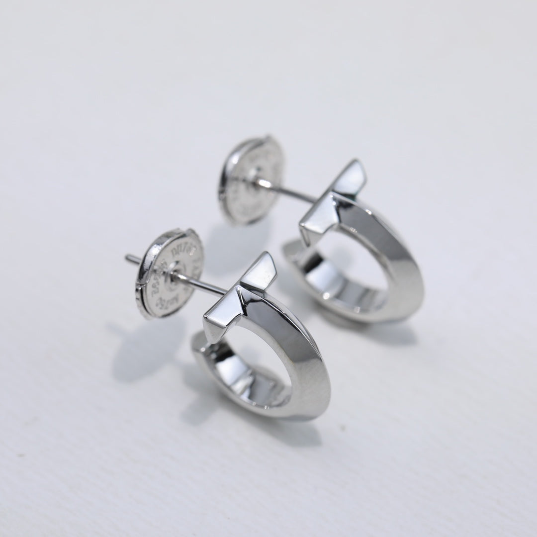 T Hoop Earrings