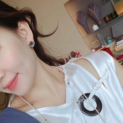 Vintage Alhambra Grey Earrings