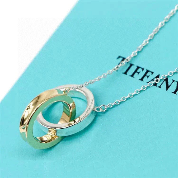T 1837 Interlocking Circles Pendant Necklace
