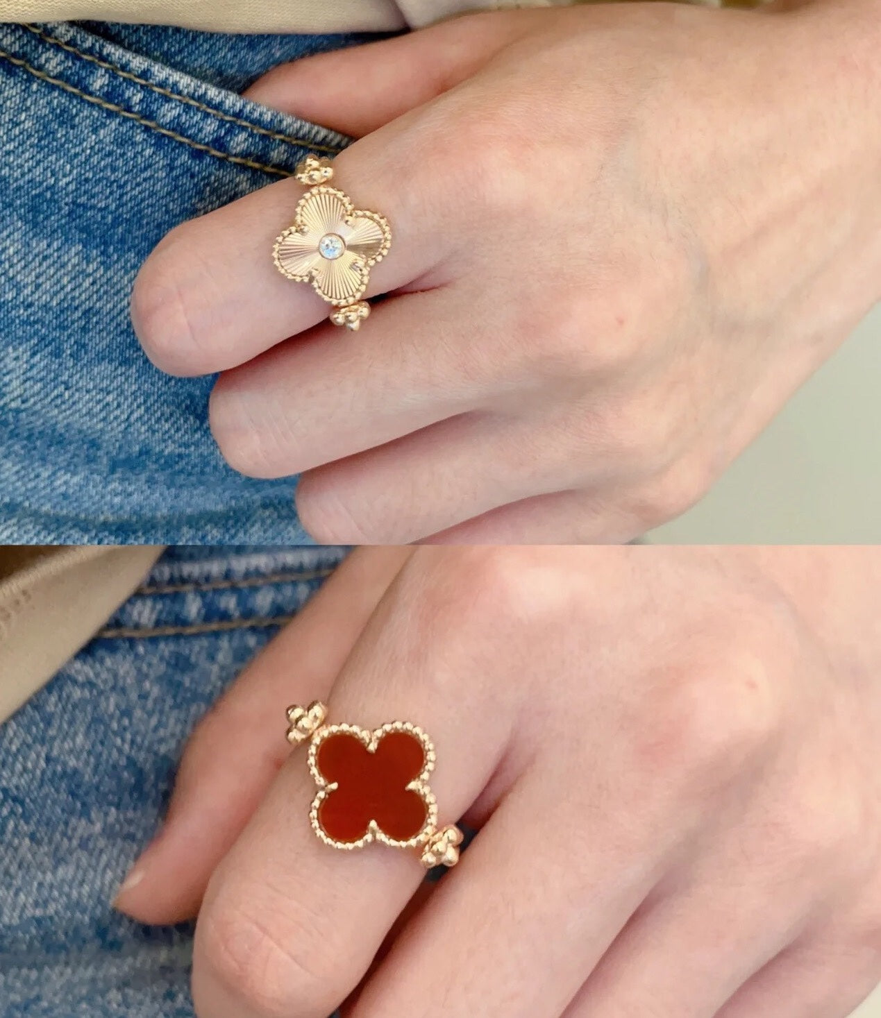 Vintage Alhambra Reversible Ring