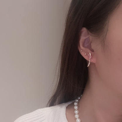 T Knot Pink Diamonds Earrings