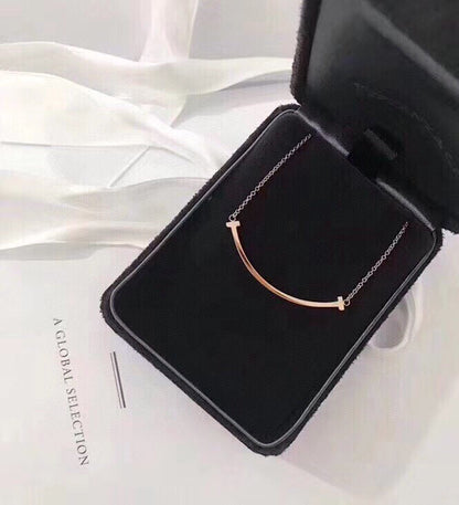 T Medium Diamond Pendant Necklace