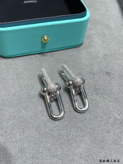 T HardWear Large Link Diamonds Earrings