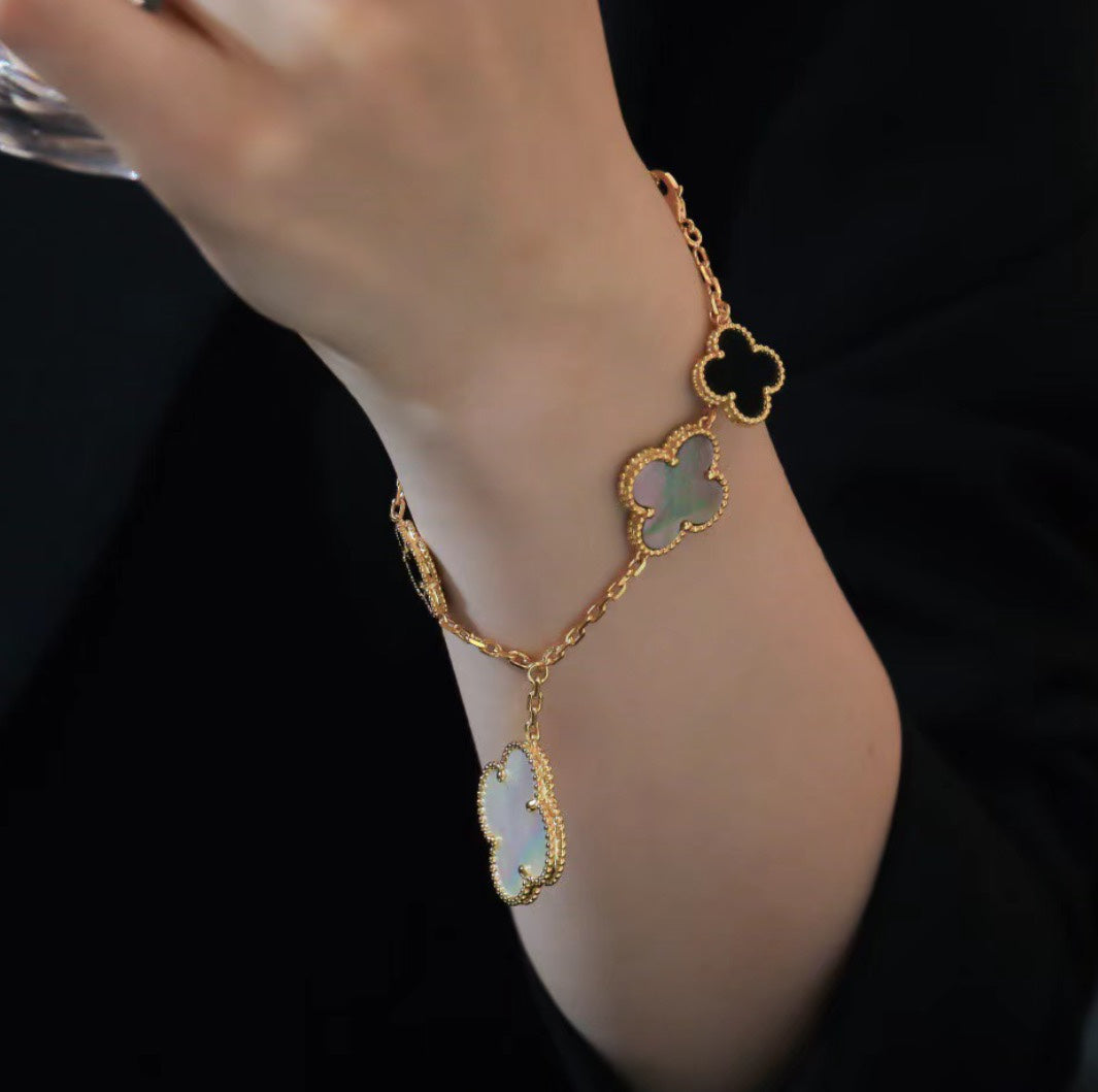 Magic Alhambra Five Motifs Clover Bracelet