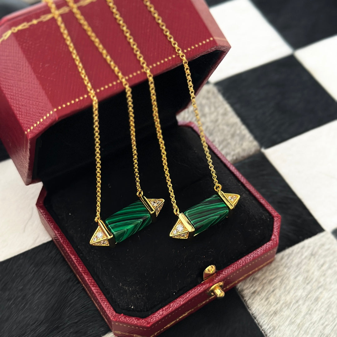 Les Berlingots De Malachite Necklace