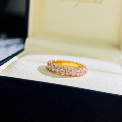 T Pink Crystal Ring