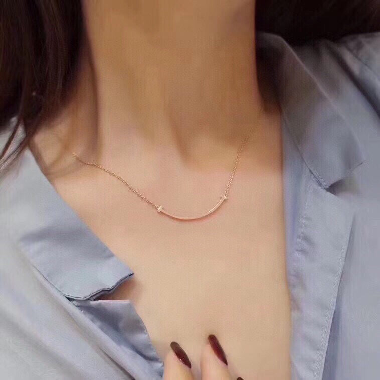 T Medium Diamond Pendant Necklace