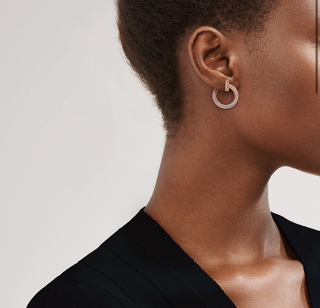 T T1 Open Hoop Earrings