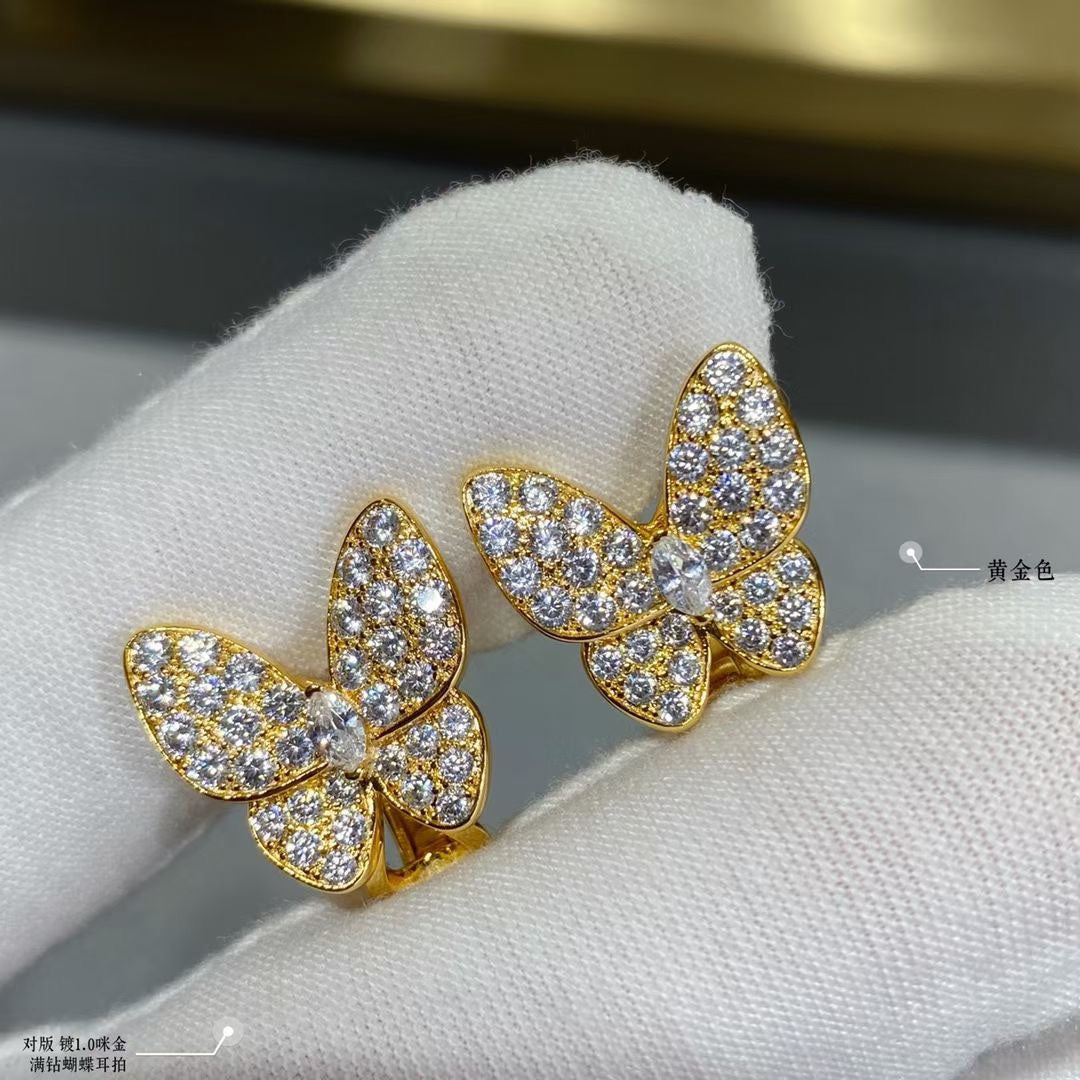 Two Butterfly Diamonds Earrings