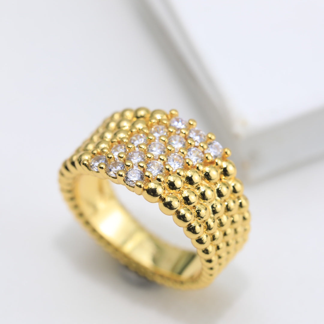 Perlée Diamonds Five Rows Ring