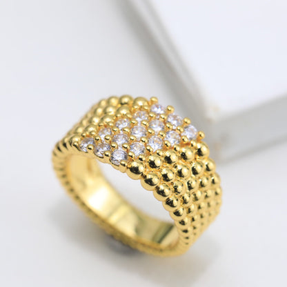 Perlée Diamonds Five Rows Ring
