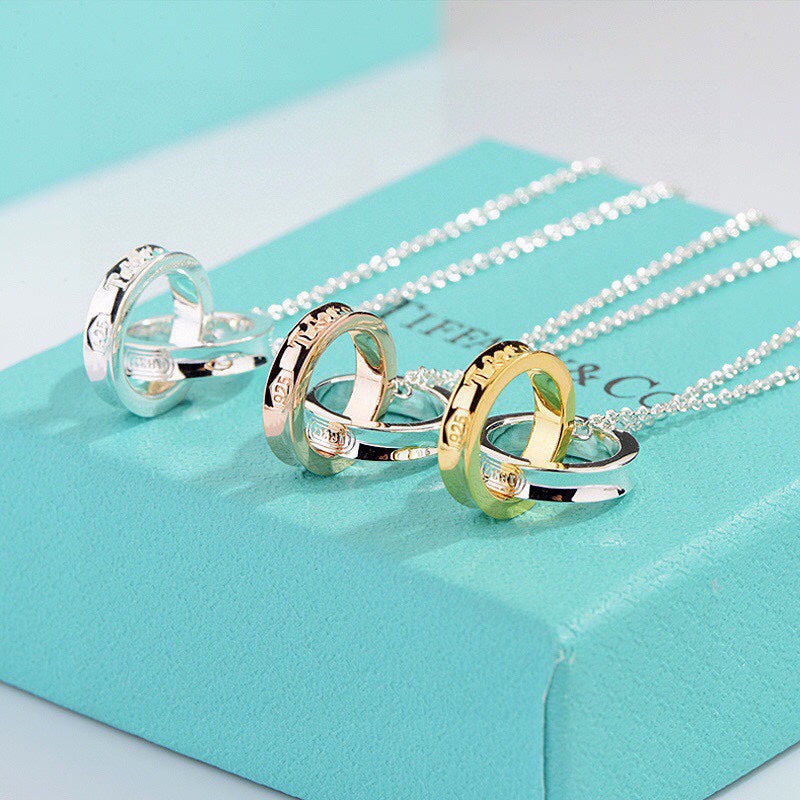 T 1837 Interlocking Circles Pendant Necklace