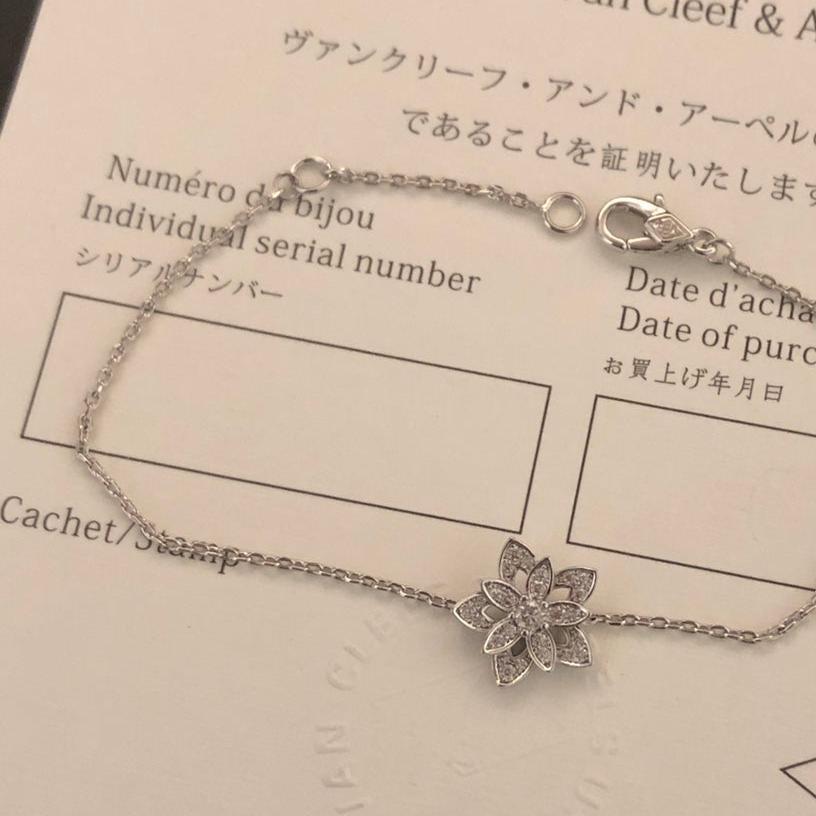 Lotus Openwork Pendant Bracelet