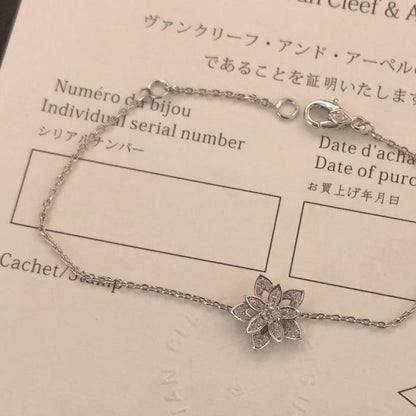 Lotus Openwork Pendant Bracelet