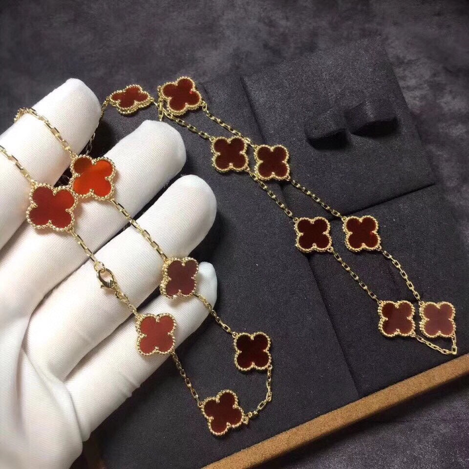 Vintage Alhambra 20 Motifs Long Necklace
