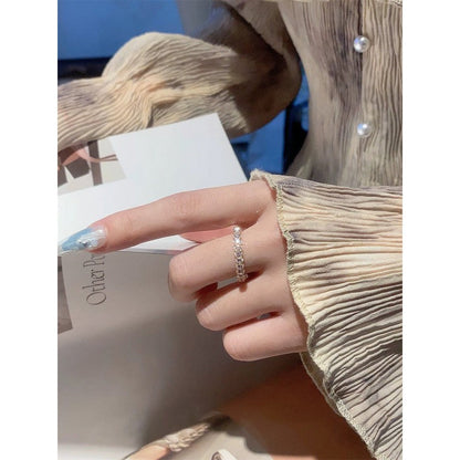 T Pink Crystal Ring