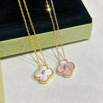 Sweet Alhambra Pink Clover Necklace