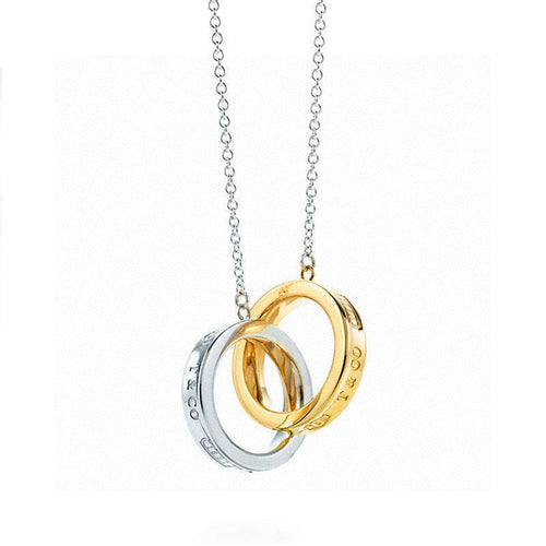 T 1837 Interlocking Circles Pendant Necklace